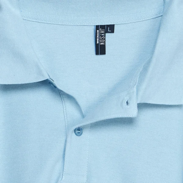 Polera Pique Hombre 80/20 M/C Celeste Claro