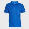 Polera Pique Hombre 80/20 M/C Azul Rey