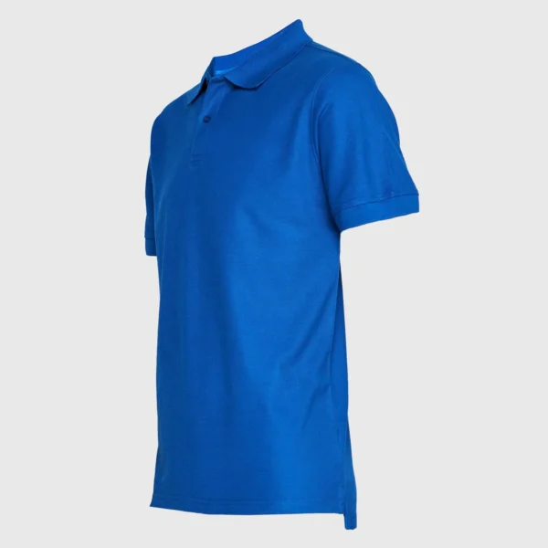 Polera Pique Hombre 80/20 M/C Azul Rey