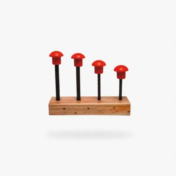 Tapón Plástico para Punta de Hierro Rojo