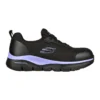 Zapatilla De Seguridad de Seguridad Skechers Evzan Negro/Morado Mujer