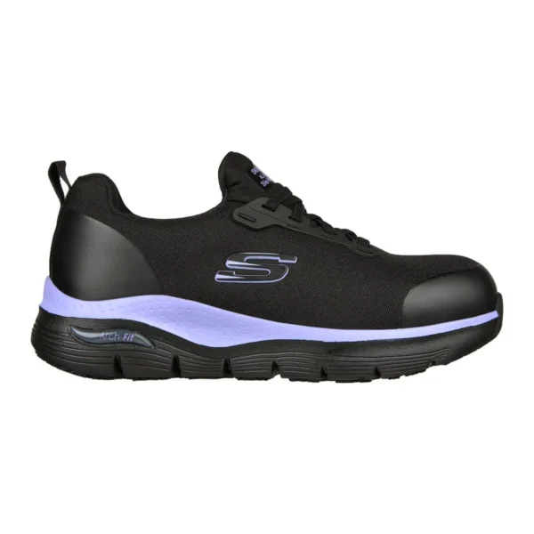 Zapatilla De Seguridad de Seguridad Skechers Evzan Negro/Morado Mujer