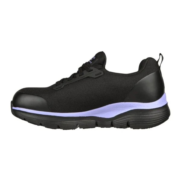 Zapatilla De Seguridad de Seguridad Skechers Evzan Negro/Morado Mujer