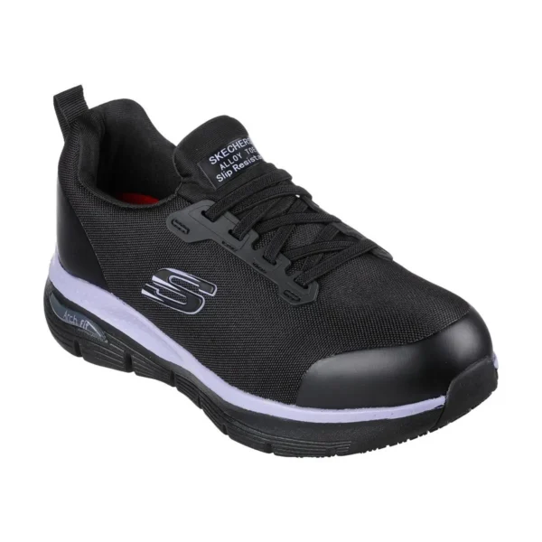 Zapatilla De Seguridad de Seguridad Skechers Evzan Negro/Morado Mujer