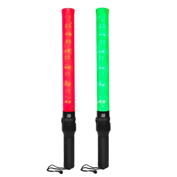 Bastón Luminoso de 54cm Rojo / Verde Recargable a 220V y 12V
