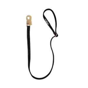 CI2221318-1 Cinta de Anclaje Mosquetón 107/Ojo, Forrada en Cuero, en Cinta de 25 mm Regulable