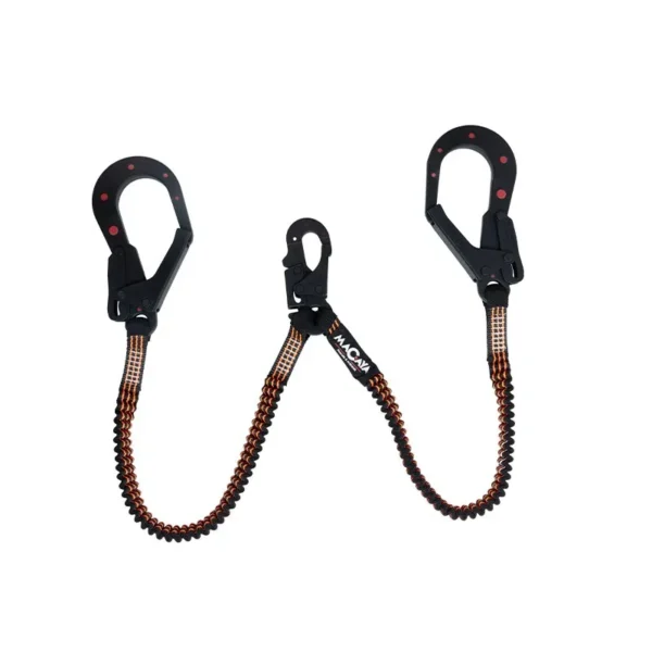 Cabo de Vida en Y Dieléctrico Cinta Tubular Mosquetón Escala