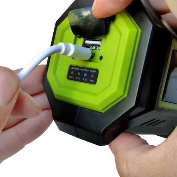 Foco LED Recargable USB con Panel Solar