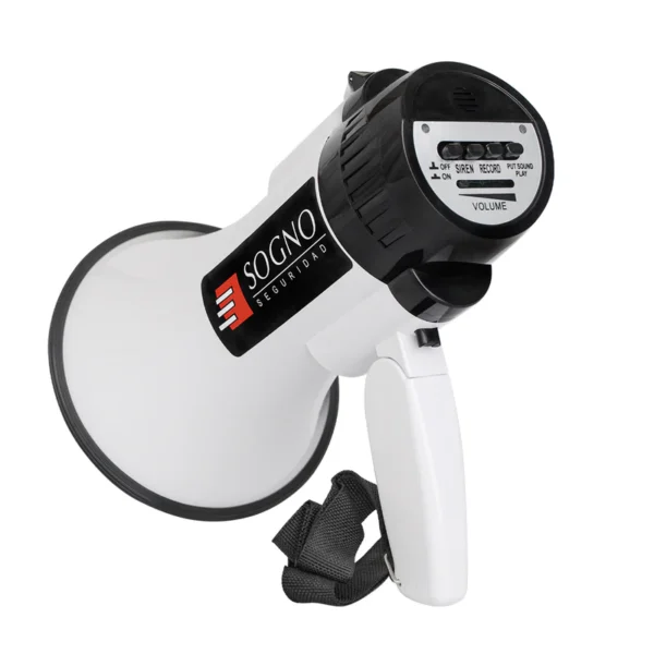 Megáfono Mini Recargable con Grabación y Sirena 15 Watts
