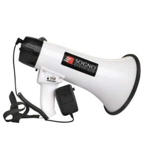 Megáfono Sogno 30W Recargable Rango 500m con Puerto USB