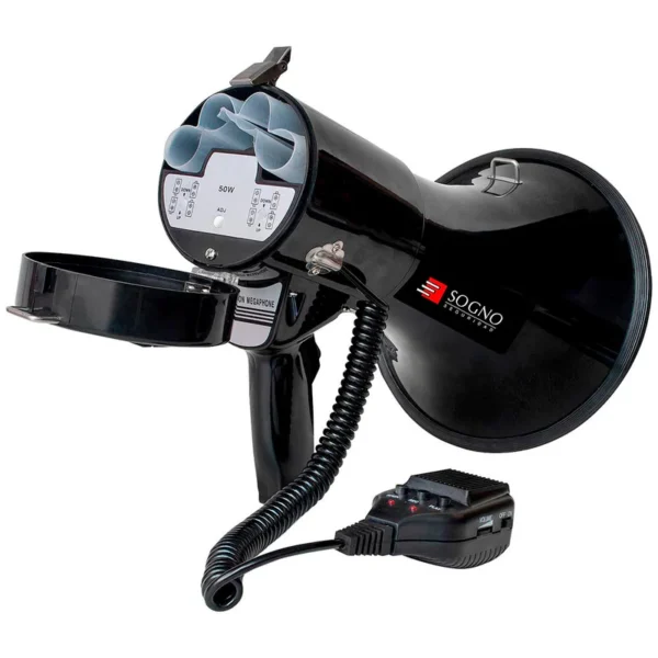 Megáfono Sogno 50W Recargable Rango 800m