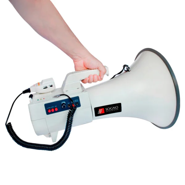 Megáfono Sogno 75W Recargable Rango 2000m