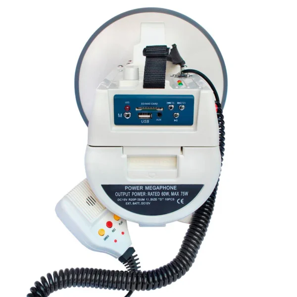 Megáfono Sogno 75W Recargable Rango 2000m