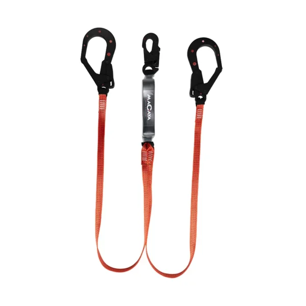 Amortiguador en Y en Cinta Plana Mosquetón Escala Dieléctrico