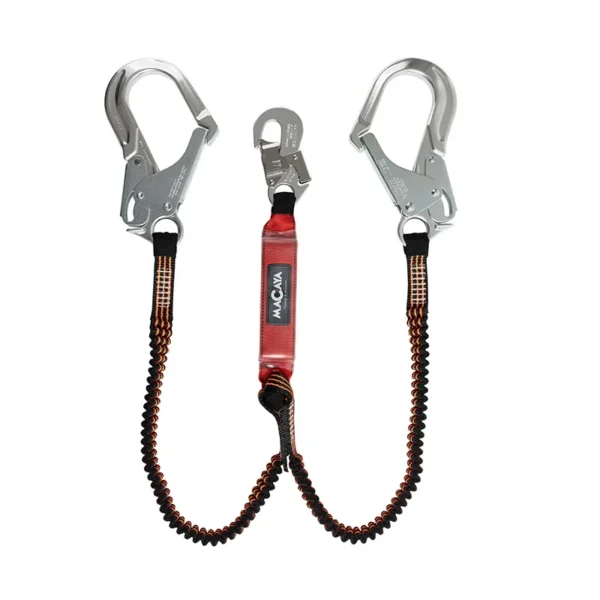 Amortiguador en Y en Cinta Tubular Mosquetón Escala Aluminio