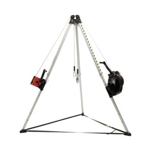 Kit Trípode Malacate cable 20 m + Retráctil Con Recuperador de 30 m