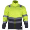 Micropolar Hi-Vis Clase 2 Bi-Color Manga Larga Hombre Amarillo Flúor/Gris Oscuro