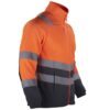 Micropolar Hi-Vis Clase 2 Bi-Color Manga Larga Hombre Naranjo/Gris Oscuro