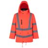 Parka Térmica Hi-Vis Clase 3 Manga Largo Hombre Rojo Minero