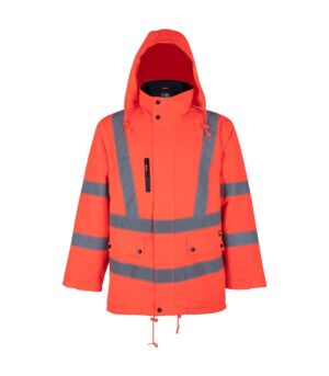 Parka Térmica Hi-Vis Clase 3 Manga Largo Hombre Rojo Minero