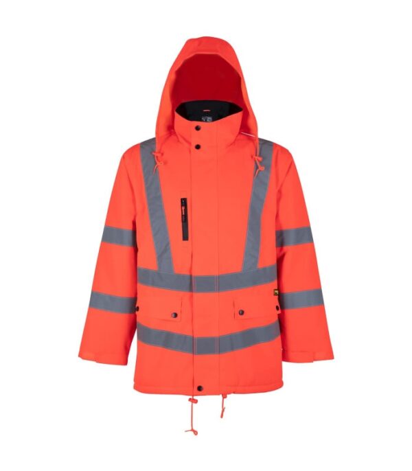 Parka Térmica Hi-Vis Clase 3 Manga Largo Hombre Rojo Minero