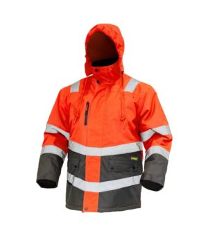 Parka Térmica Hi-Vis Clase 2 Hombre Naranjo/Gris Oscuro