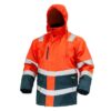 Parka Térmica Hi-Vis Clase 2 Hombre Naranjo/Azul Marino