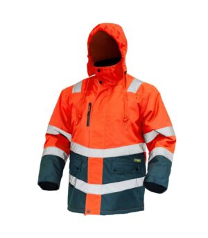 Parka Térmica Hi-Vis Clase 2 Hombre Naranjo/Azul Marino