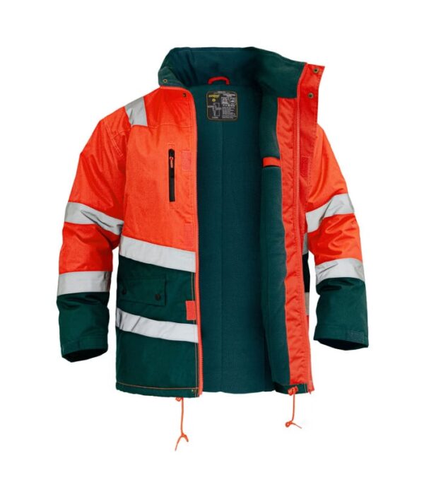 Parka Térmica Hi-Vis Clase 2 Hombre Naranjo/Azul Marino