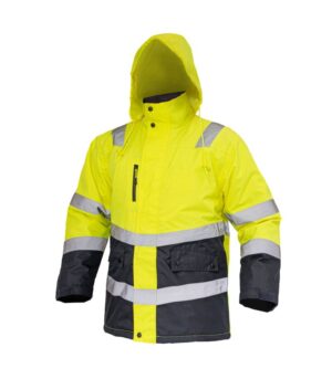 Parka Térmica Hi-Vis Clase 2 Hombre Amarillo/Gris Oscuro
