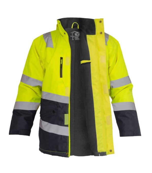 Parka Térmica Hi-Vis Clase 2 Hombre Amarillo/Gris Oscuro