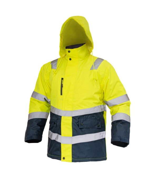 Parka Térmica Hi-Vis Clase 2 Hombre Amarillo/Azul Marino