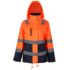 Parka Térmica Hi-Vis Clase 2 Mujer Naranjo/Azul Marino