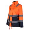 Parka Térmica Hi-Vis Clase 2 Mujer Naranjo/Azul Marino