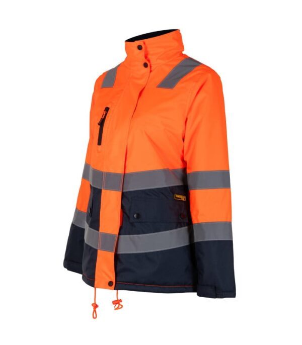 Parka Térmica Hi-Vis Clase 2 Mujer Naranjo/Azul Marino