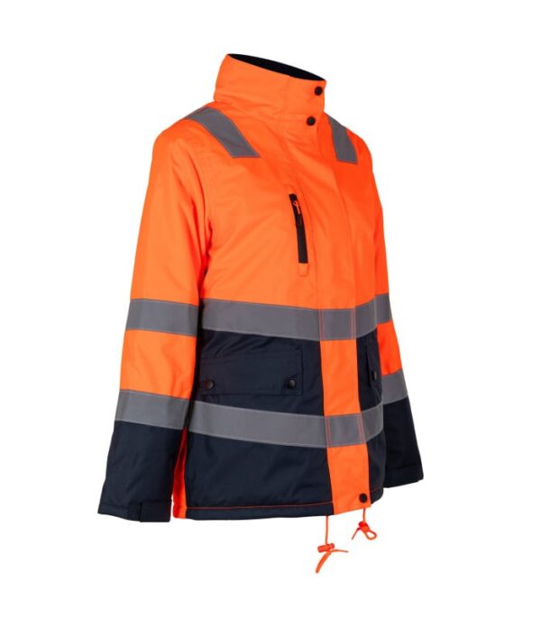 Parka Térmica Hi-Vis Clase 2 Mujer Naranjo/Azul Marino