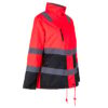Parka Térmica Hi-Vis Clase 2 Mujer Rojo/Gris Oscuro