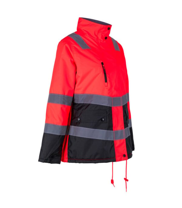 Parka Térmica Hi-Vis Clase 2 Mujer Rojo/Gris Oscuro