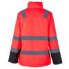Parka Térmica Hi-Vis Clase 2 Mujer Rojo/Gris Oscuro