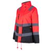 Parka Térmica Hi-Vis Clase 2 Mujer Rojo/Gris Oscuro