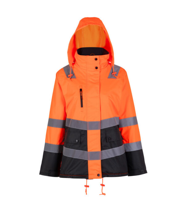 Parka Térmica Hi-Vis Clase 2 Mujer Naranjo/Gris Oscuro