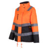 Parka Térmica Hi-Vis Clase 2 Mujer Naranjo/Gris Oscuro